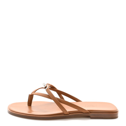 Hermes Calfskin Miss Sandals 39 Naturel 1 of 9