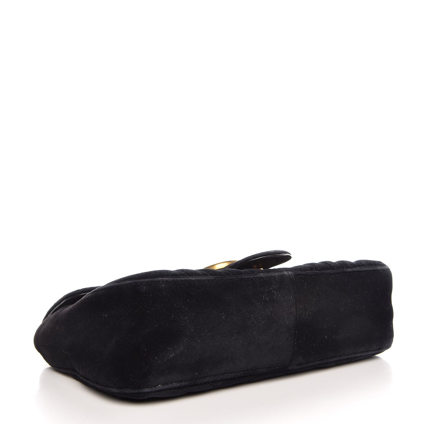 Velvet Matelasse Small GG Marmont Shoulder Bag Black