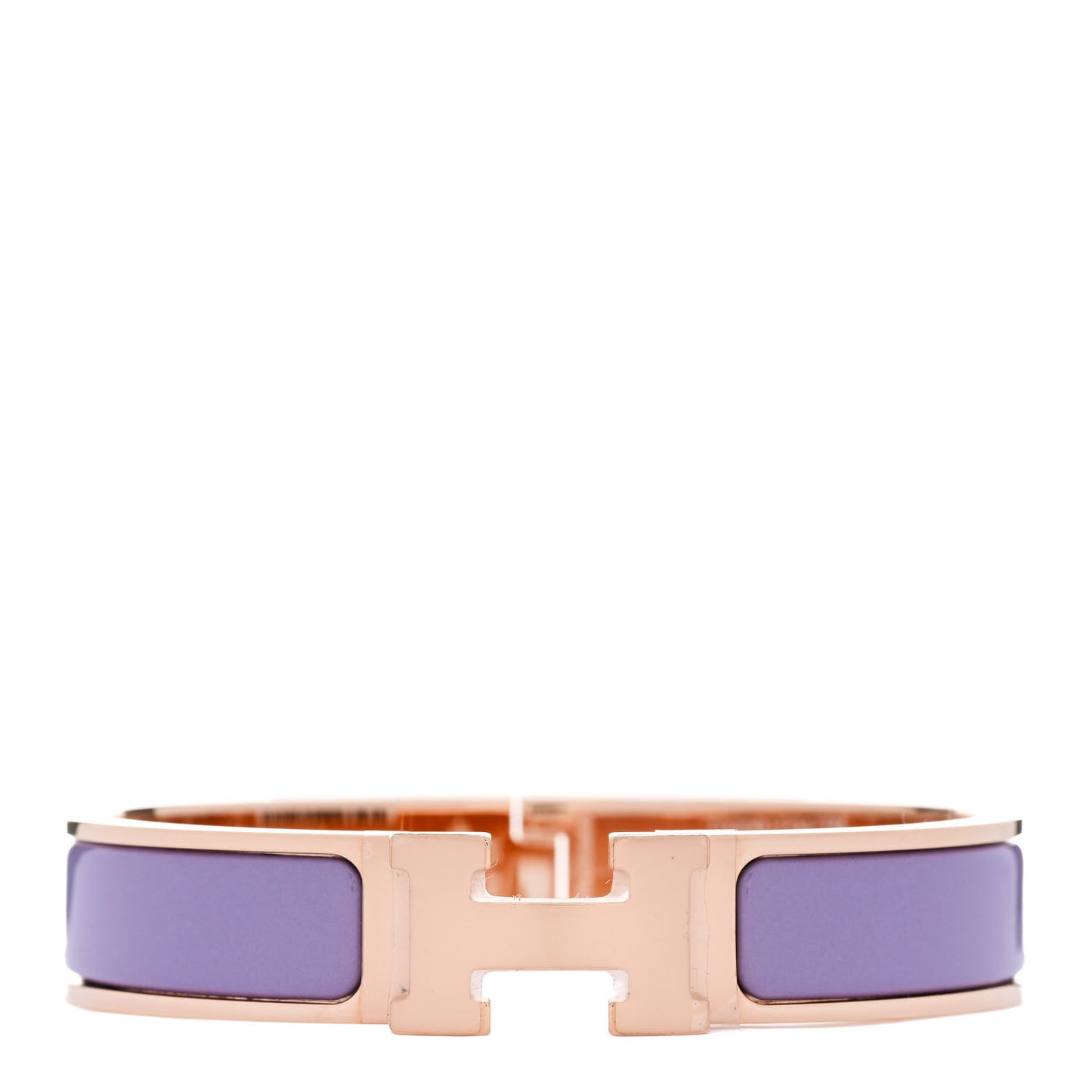 Enamel Narrow Clic Clac H Bracelet PM Lilas