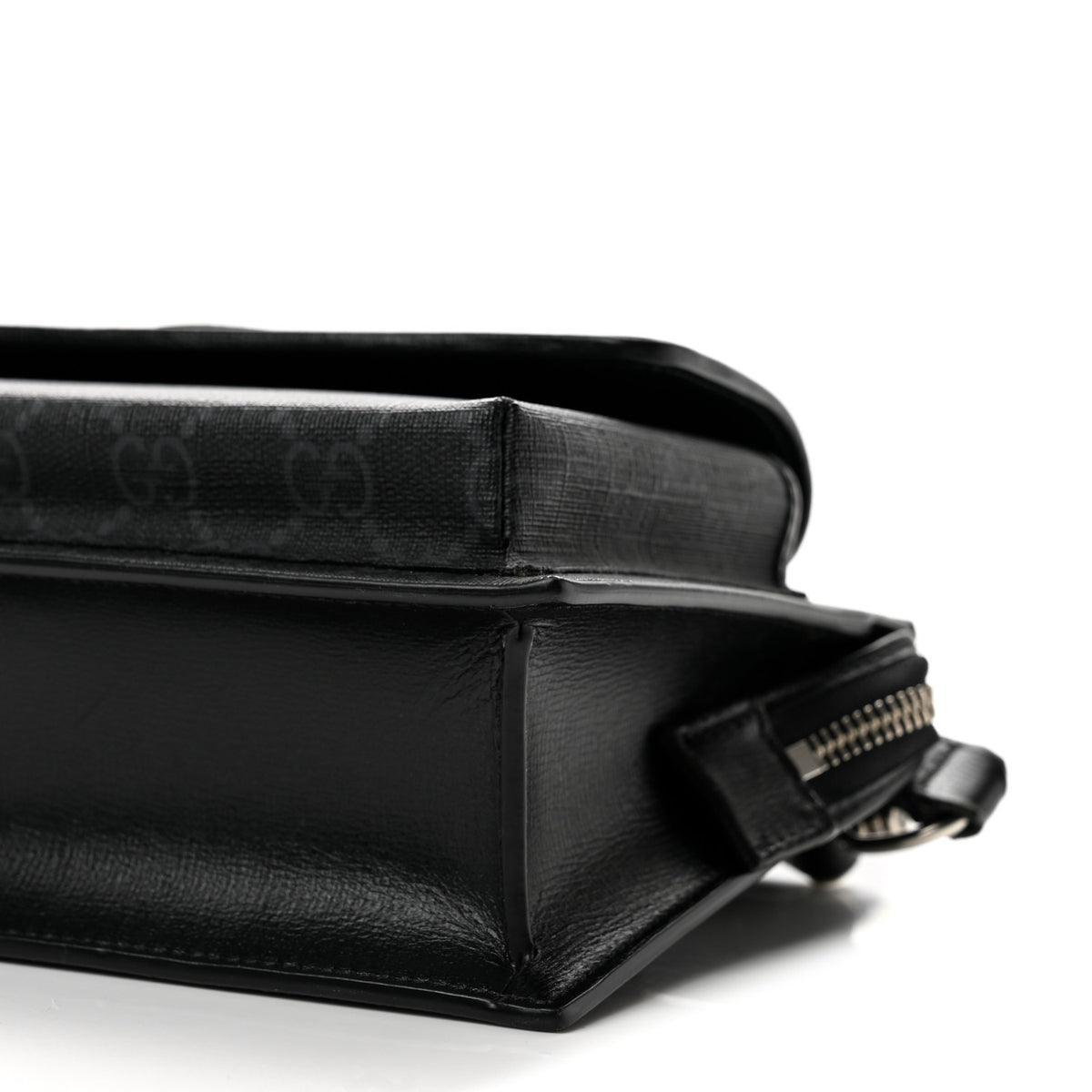 Gucci GG Supreme Monogram Canvas Interlocking G Belt Bag Black 10 of 12