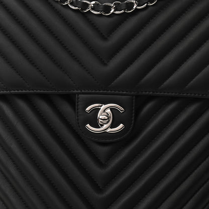 Chanel Calfskin Chevron Quilted Large Urban Spirit Backpack Black 8 of 11