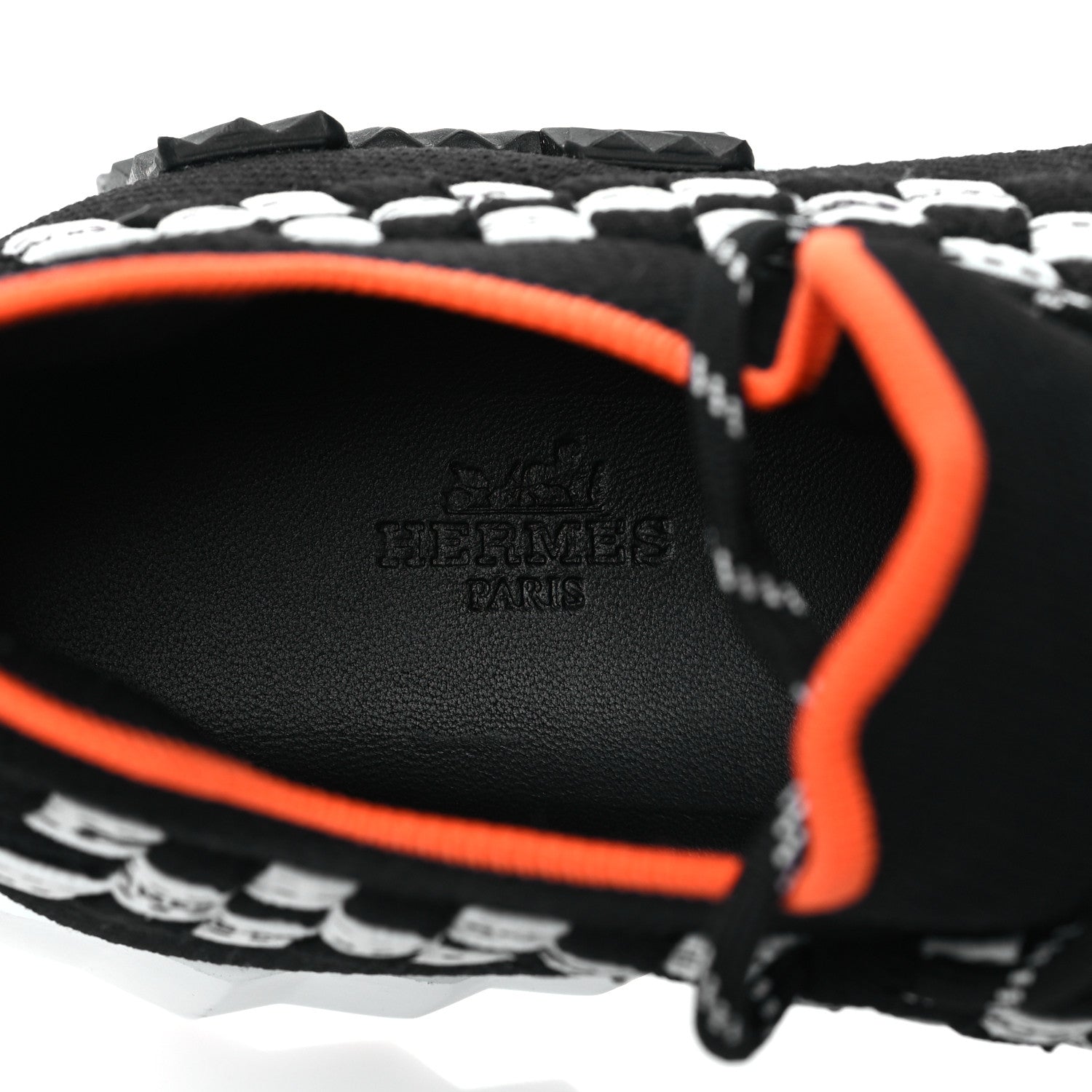 Hermes Flex Maille Bolduc Sneakers 42.5 Black White 7 of 8