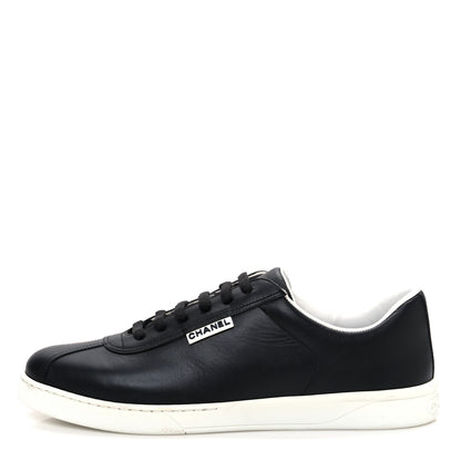 Chanel Calfskin CC Mens Sneakers 44 Black 1 of 11