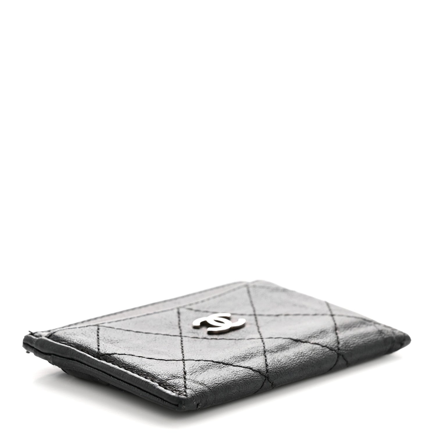 Chanel Goatskin Quilted Card Holder Black 4 of 12
