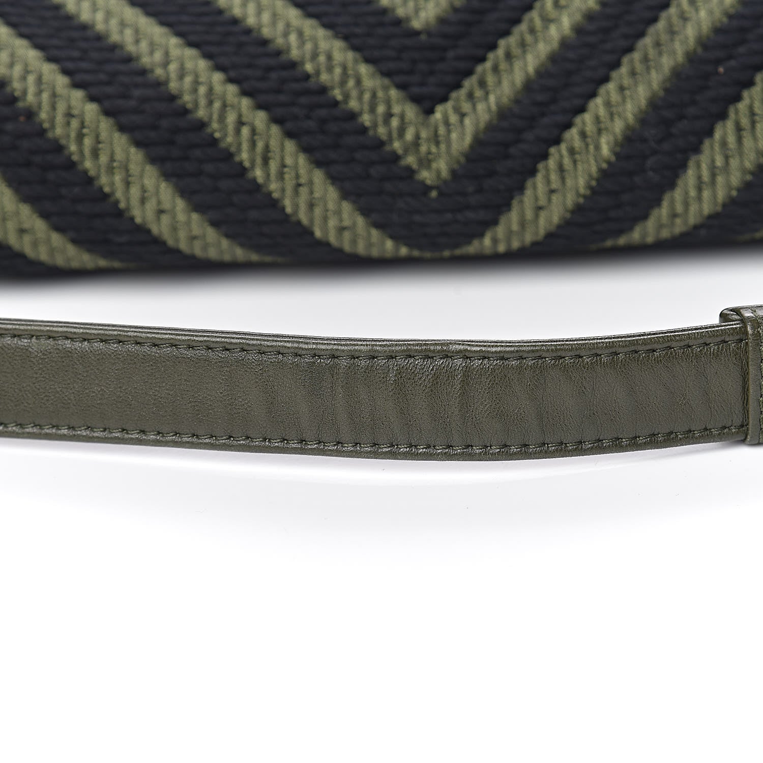 Chanel Fabric Chevron Braided Medium Boy Flap Black Dark Green 15 of 28