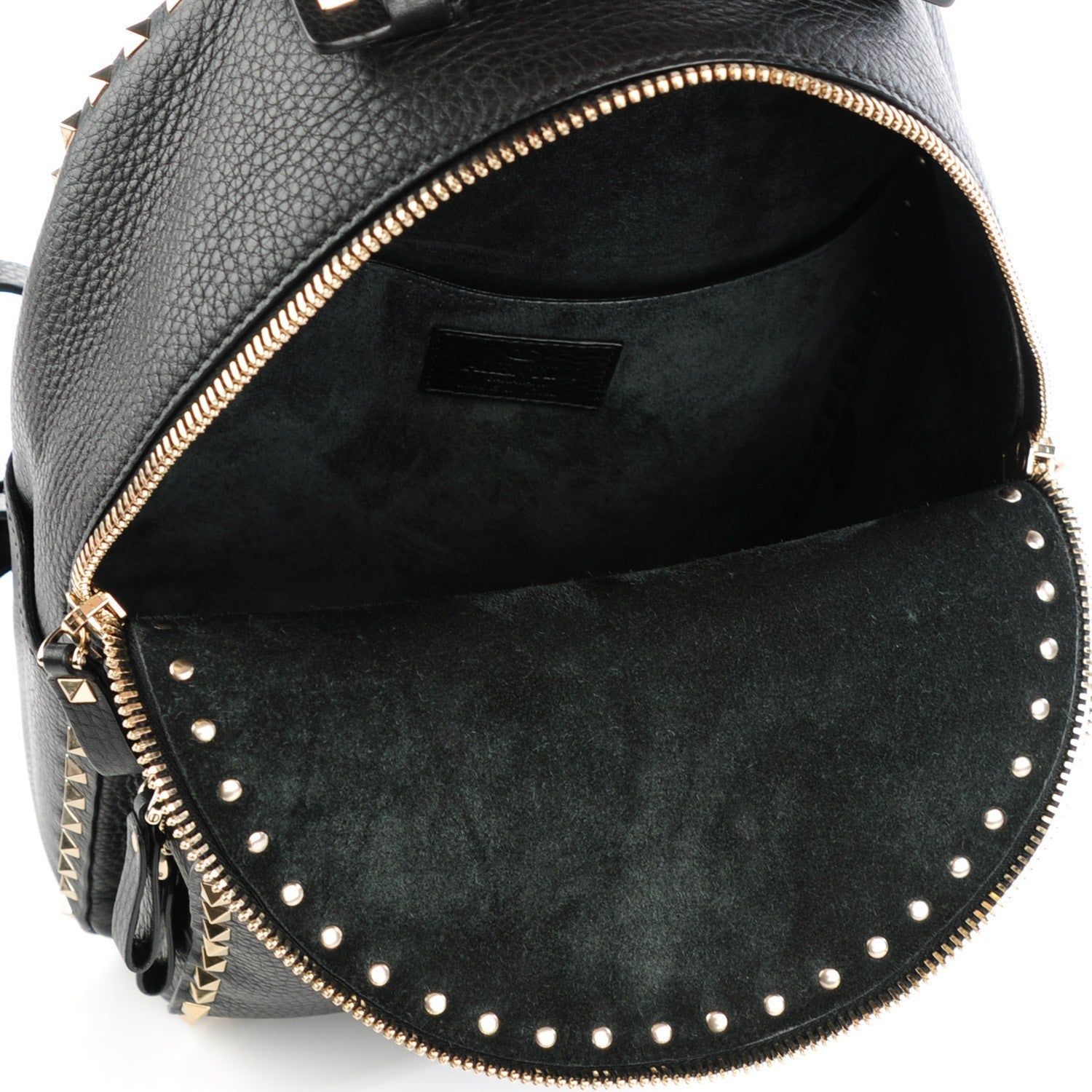 Valentino Garavani Grained Calfskin Medium Rockstud Backpack Black 5 of 8