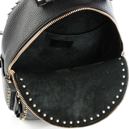 Valentino Garavani Grained Calfskin Medium Rockstud Backpack Black 5 of 8