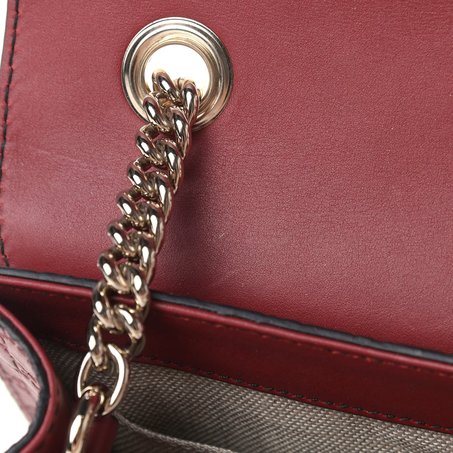 Soft Microguccissima Mini Emily Chain Shoulder Bag Rosso