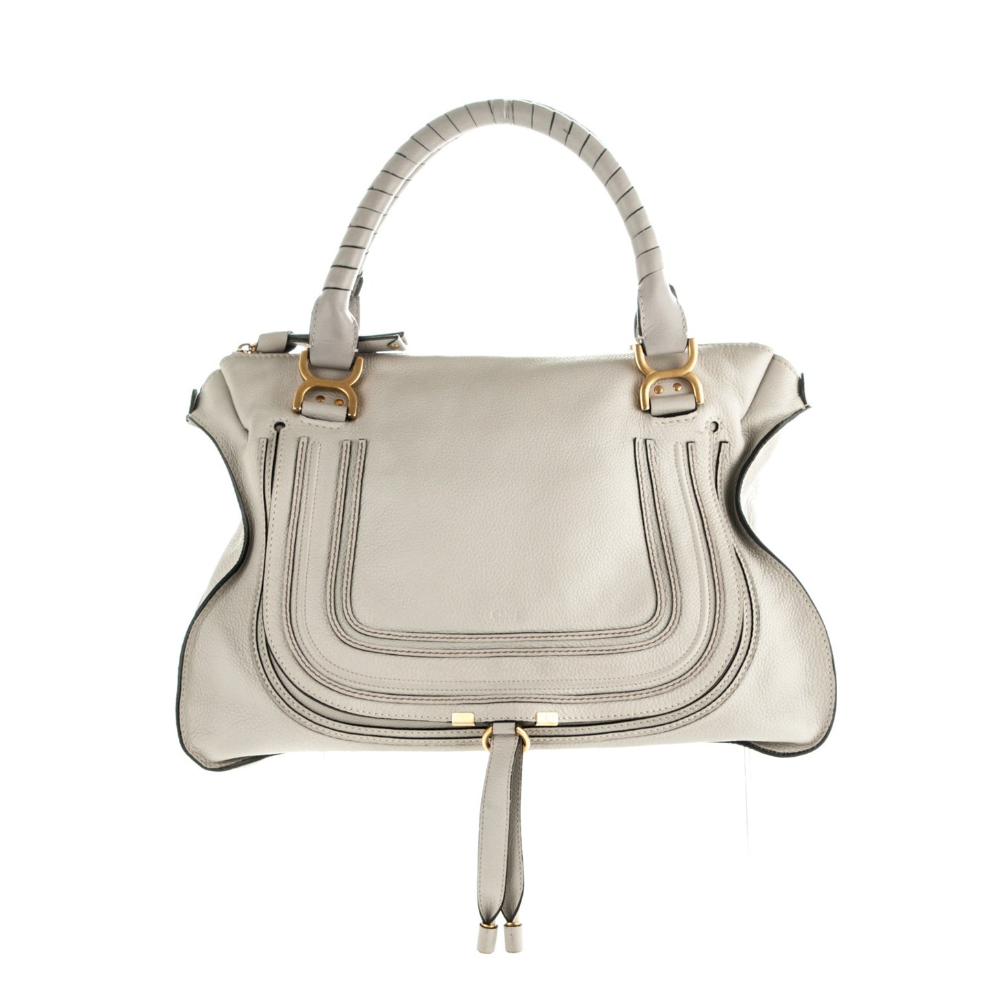Calfskin Large Marcie Satchel Dove