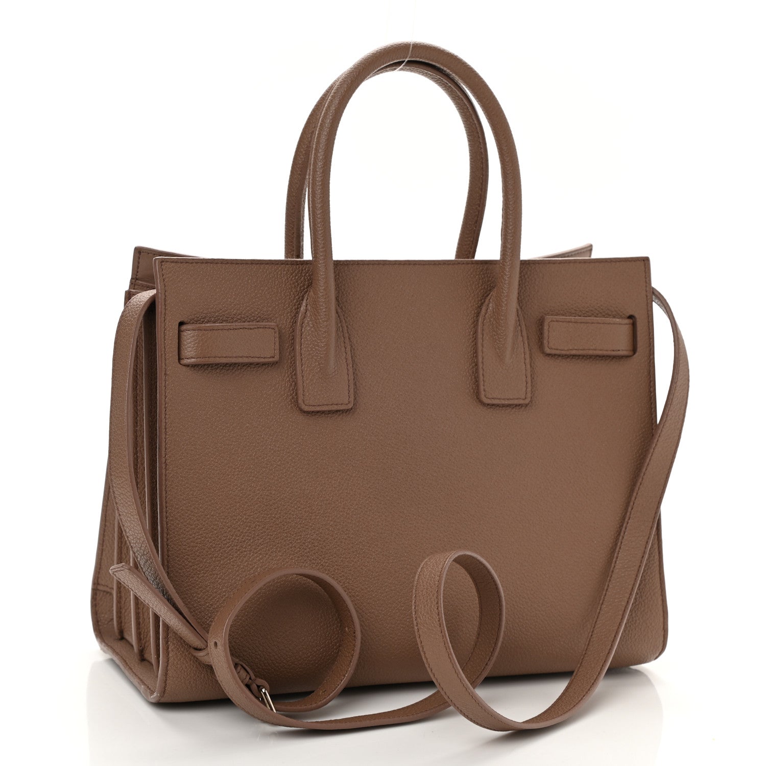 Saint Laurent Grained Calfskin Baby Sac De Jour Taupe 2 of 8