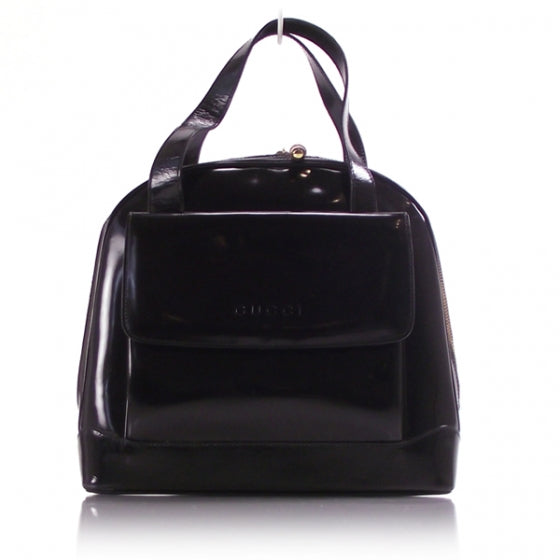 Gucci Patent Leather Bamboo Shoulder 1 of 11