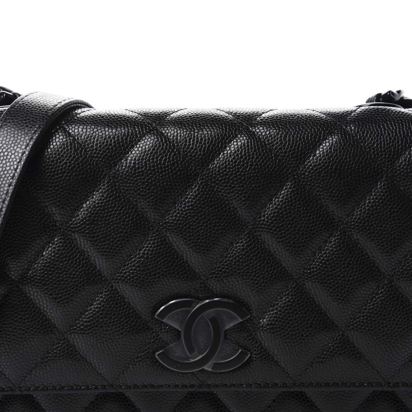 Caviar Quilted My Everything Wallet On Chain WOC Black