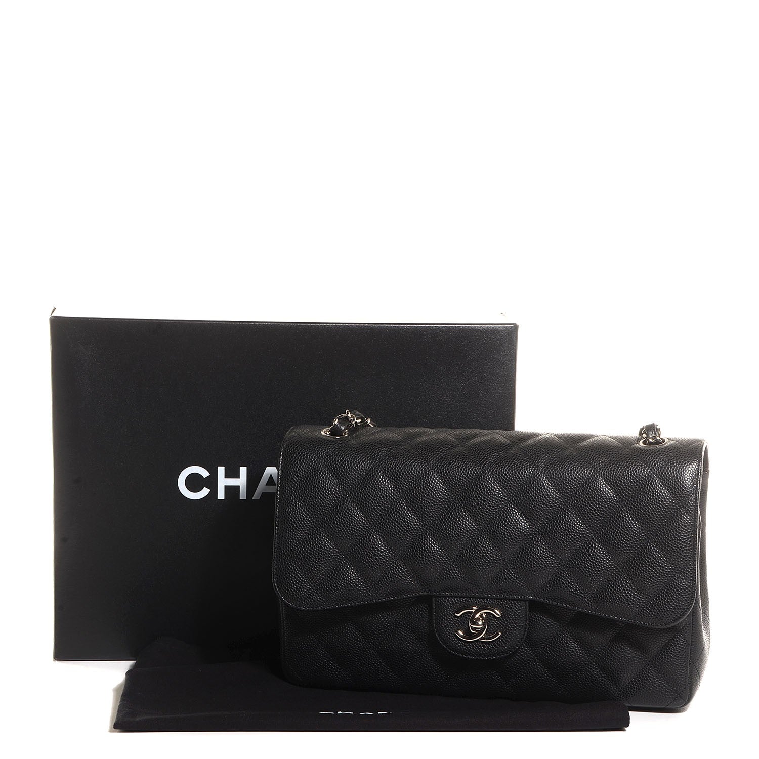 Chanel Caviar Quilted Jumbo Double Flap Black 8 of 8