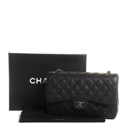Chanel Caviar Quilted Jumbo Double Flap Black 8 of 8