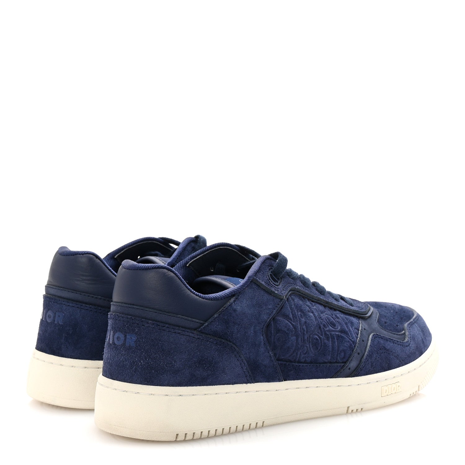 Christian Dior Suede Calfskin Oblique Mens B27 Uptown Low Top Sneaker 43 Navy Blue 5 of 9