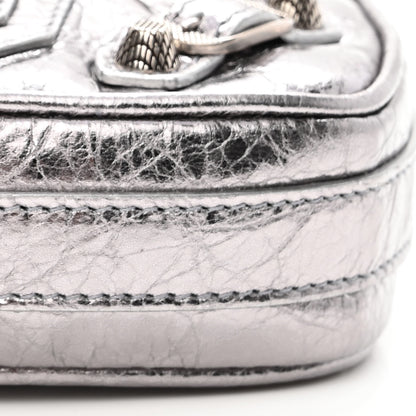 Balenciaga Metallic Agneau Arena Mini Le Cagole Heart Bag Silver 8 of 9