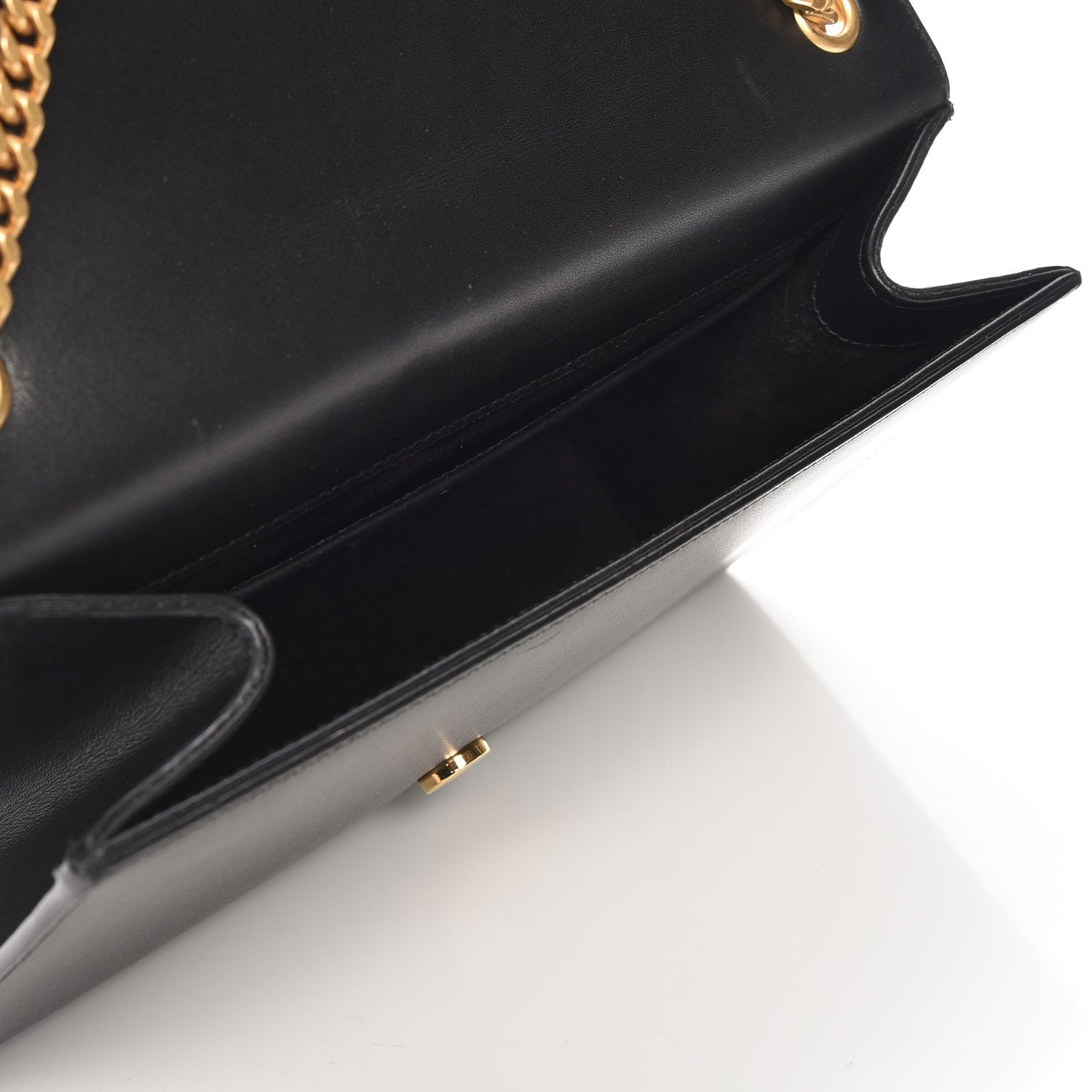 Smooth Calfskin Medium Classic Monogram Kate Tassel Satchel Black