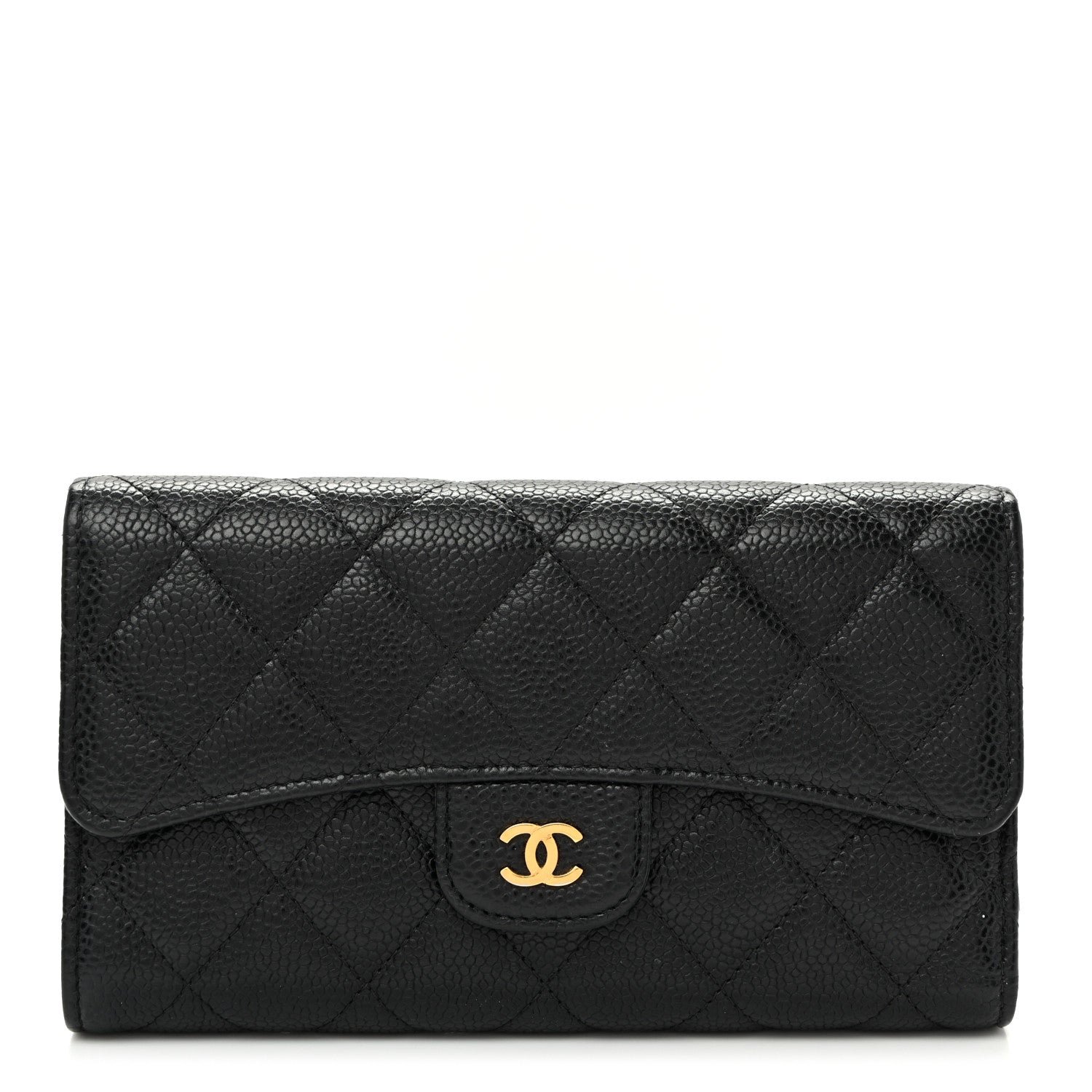 Chanel Caviar Quilted Large Flap Wallet Black 1 of 12