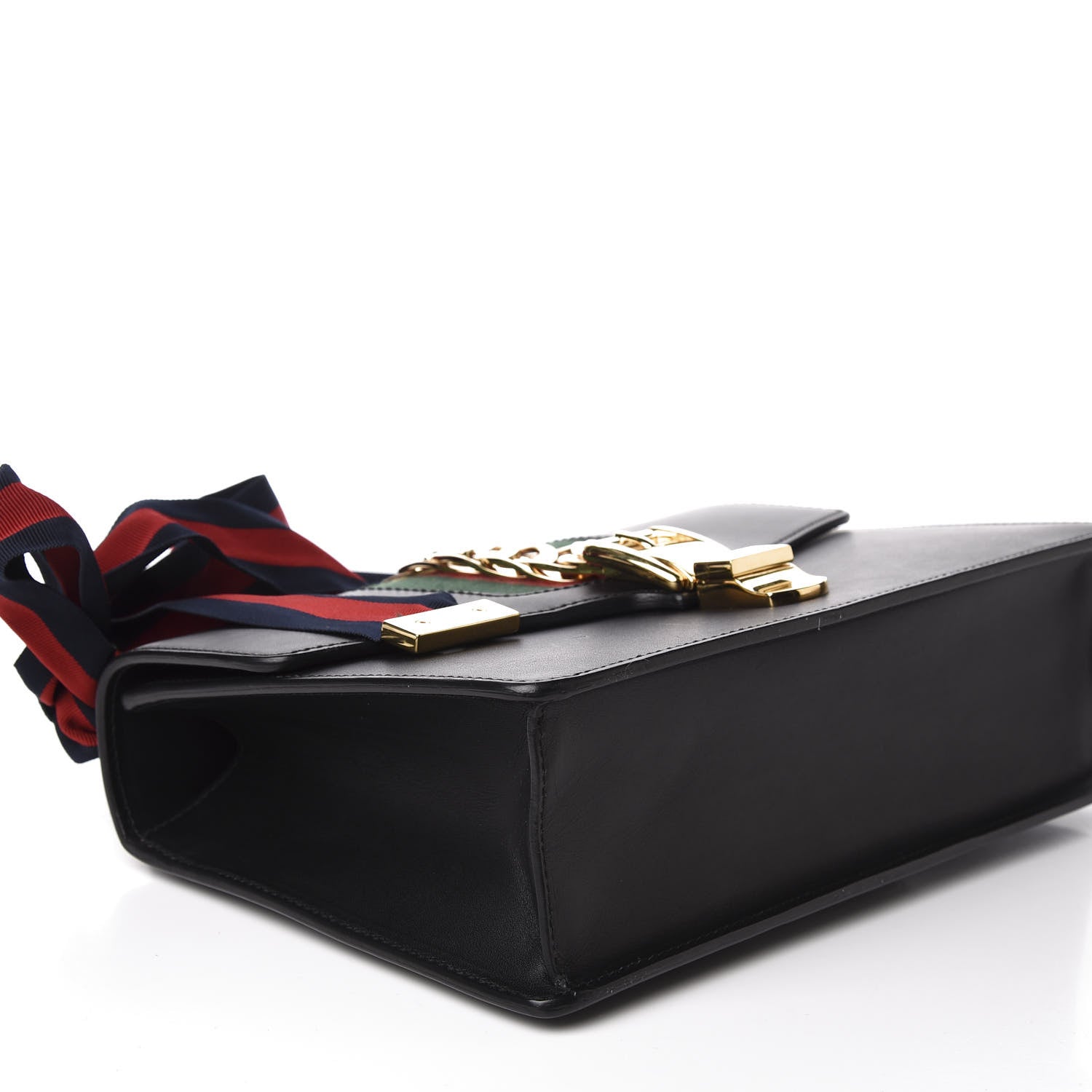 Gucci Calfskin Small Sylvie Shoulder Bag Black 8 of 13