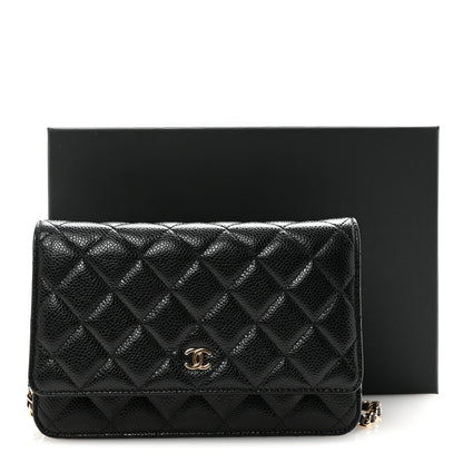 Chanel Caviar Quilted Wallet on Chain WOC Black 12 of 12