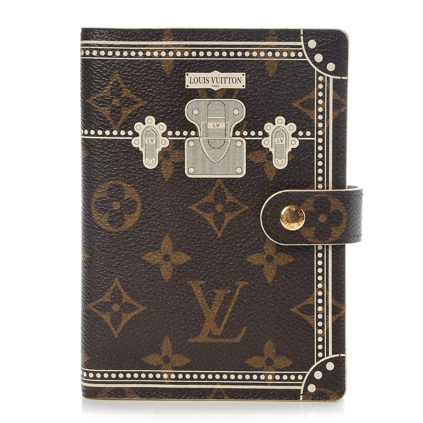 Monogram Trunk Small Ring Agenda Cover White