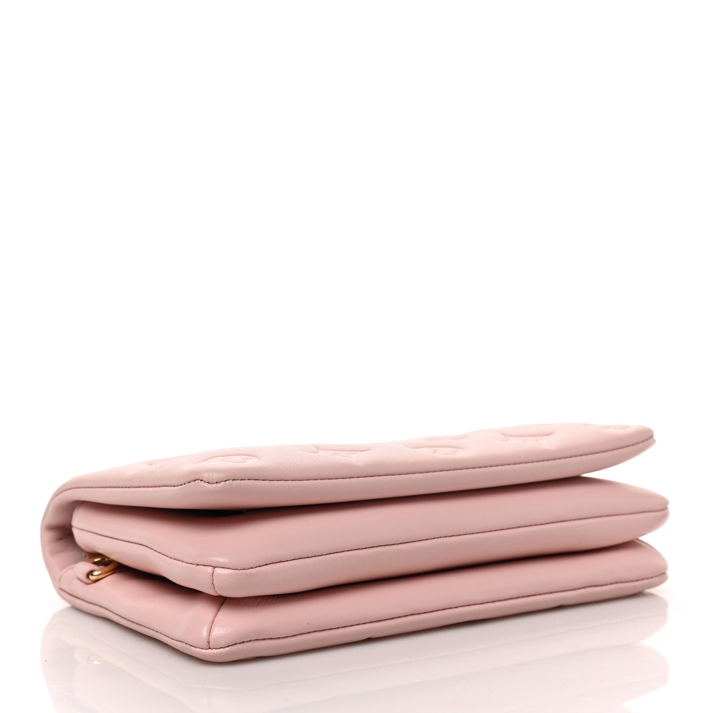 Lambskin Embossed Monogram Pochette Coussin Rose