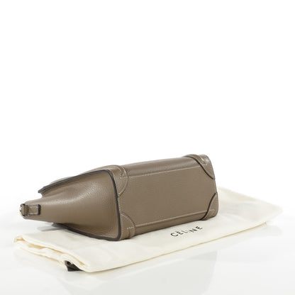 Celine Drummed Calfskin Nano Luggage Souris 4 of 8