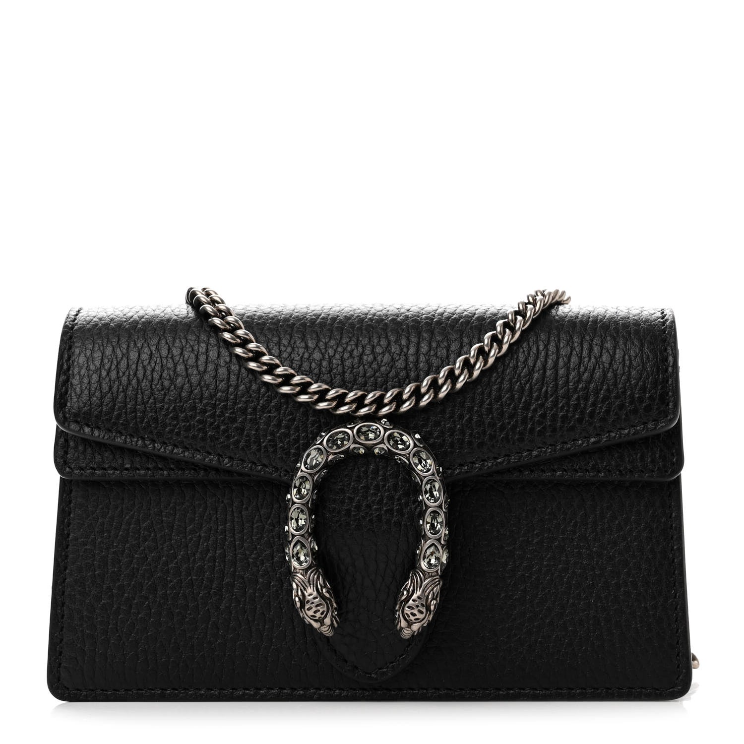 Gucci Calfskin Super Mini Dionysus Shoulder Bag Black 1 of 11