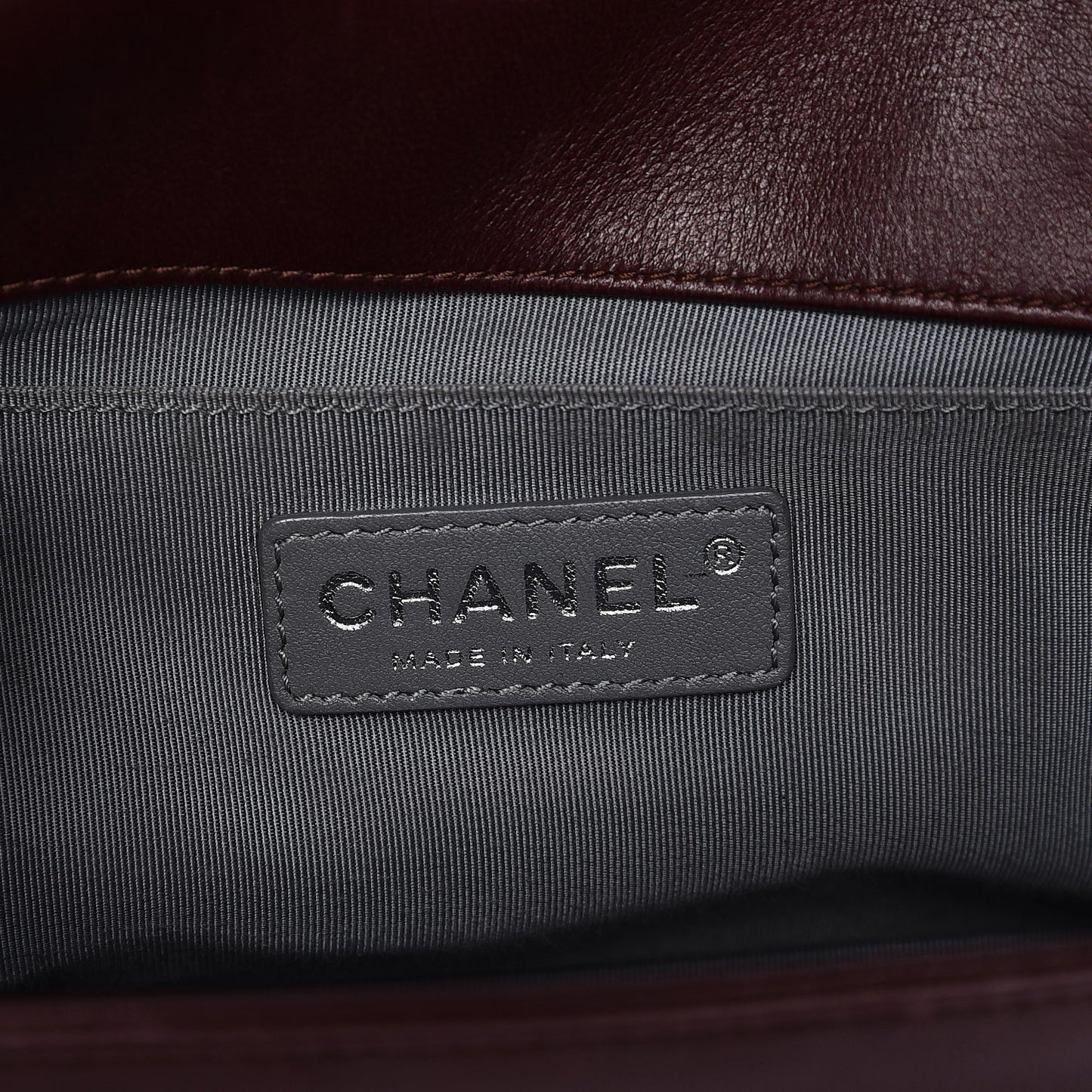 Calfskin Quilted Medium Boy Flap Burgundy