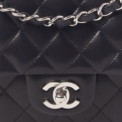 Chanel Lambskin Quilted Medium Double Flap Black 7 of 9