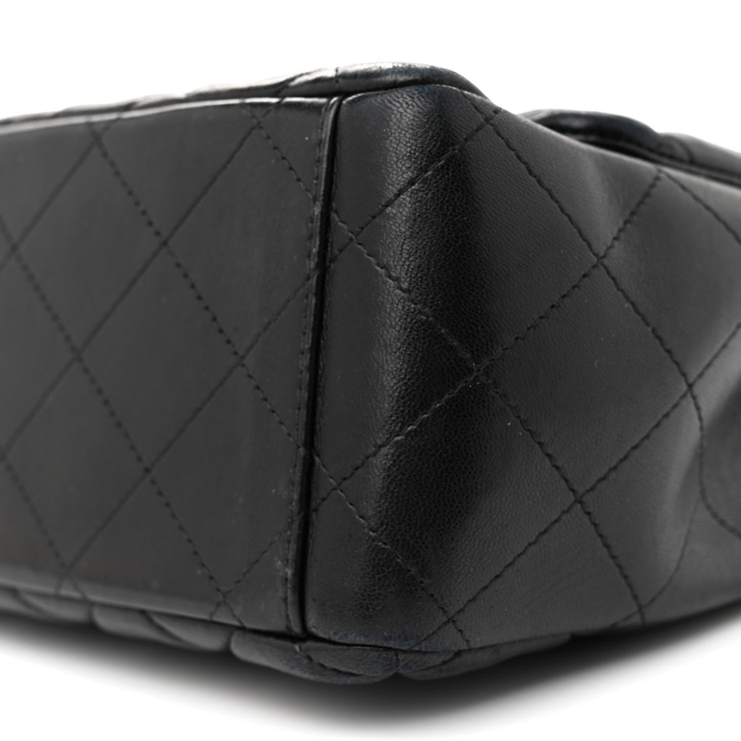 Lambskin Quilted Maxi Single Flap Black