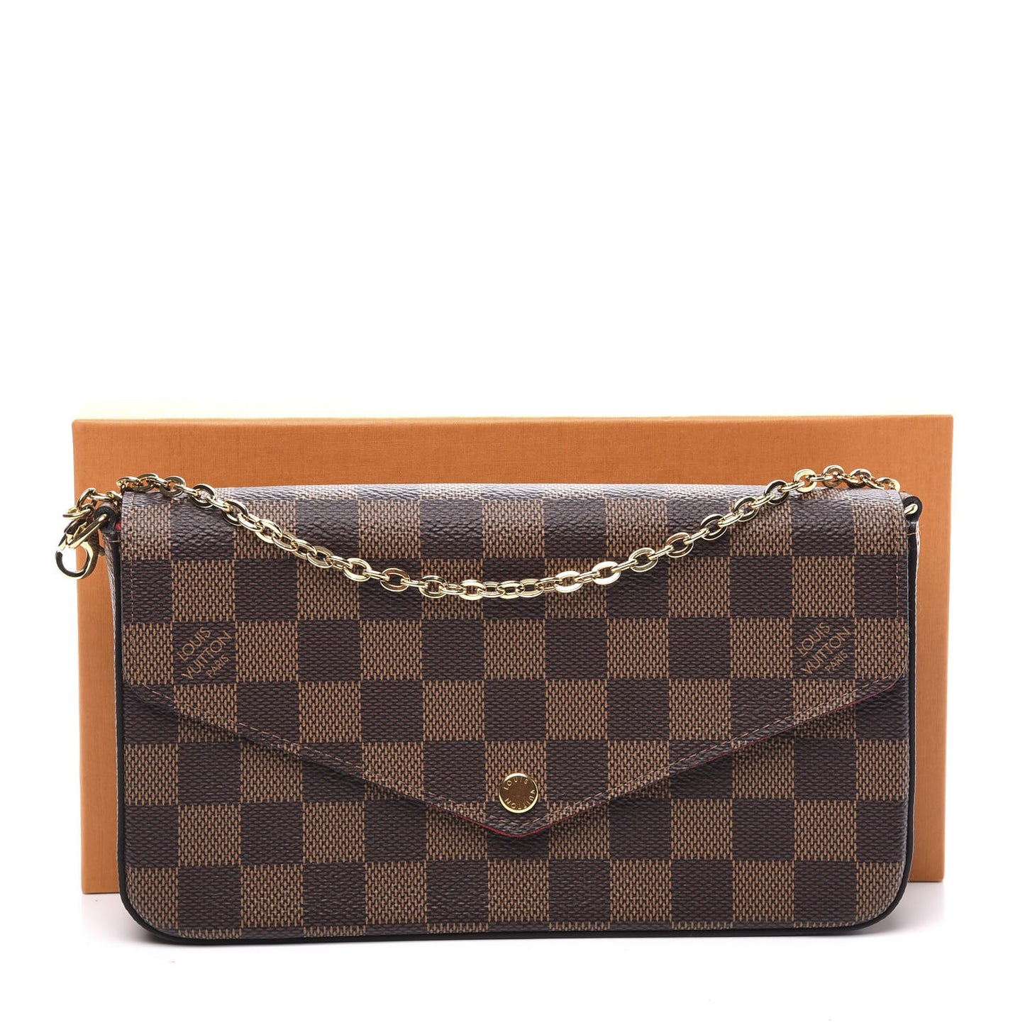Damier Ebene Pochette Felicie Chain Wallet
