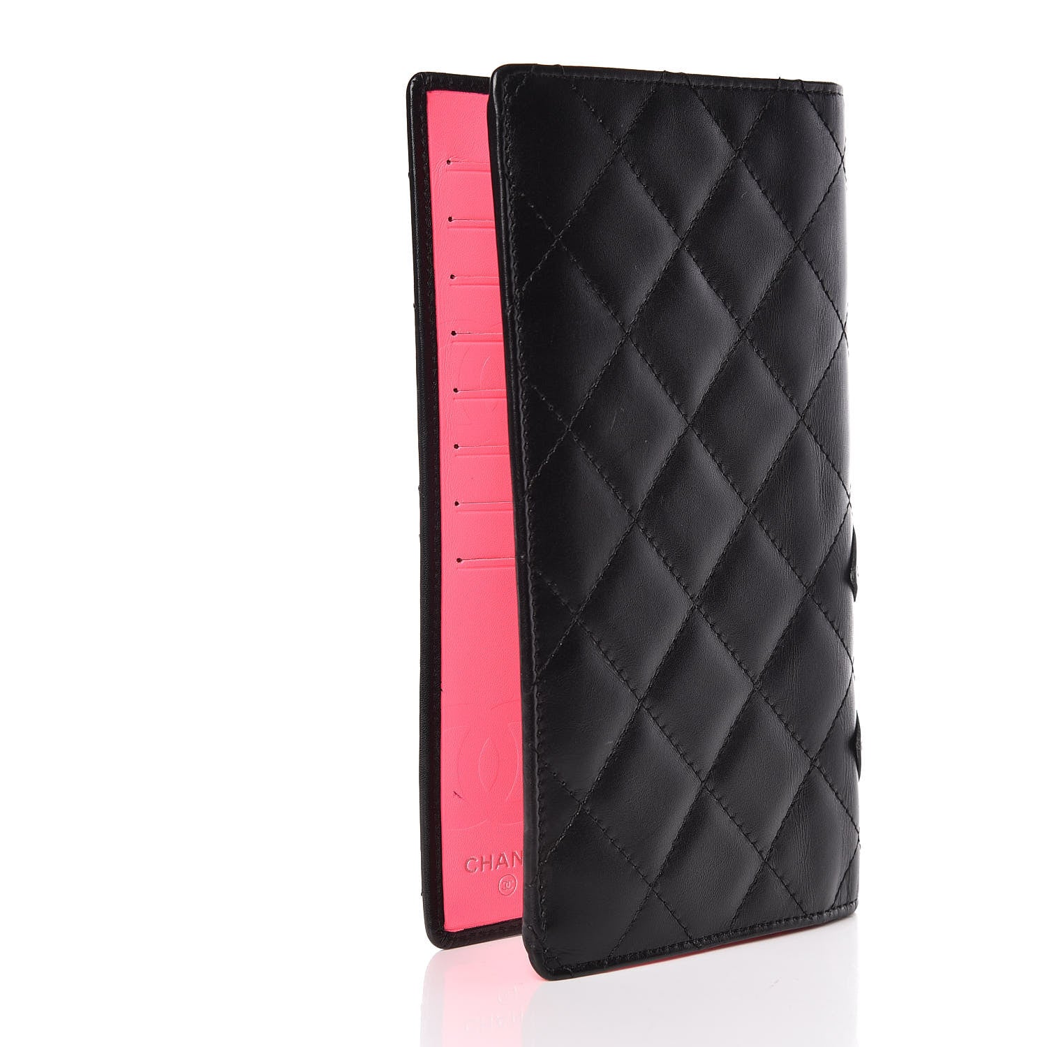 Chanel Calfskin Quilted Cambon Yen Wallet Black 3 of 9