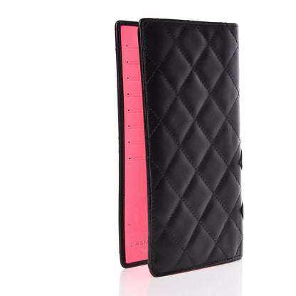 Chanel Calfskin Quilted Cambon Yen Wallet Black 3 of 9