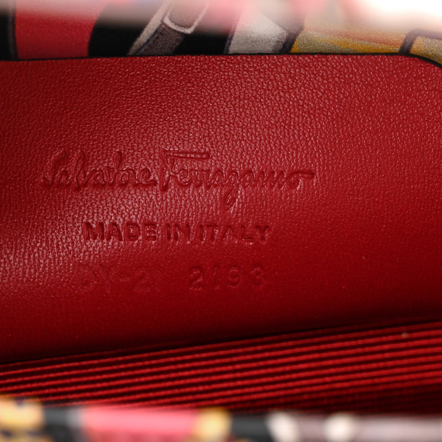 Salvatore Ferragamo Calfskin Printed Small Iconic Top Handle Bag Multicolor 7 of 10