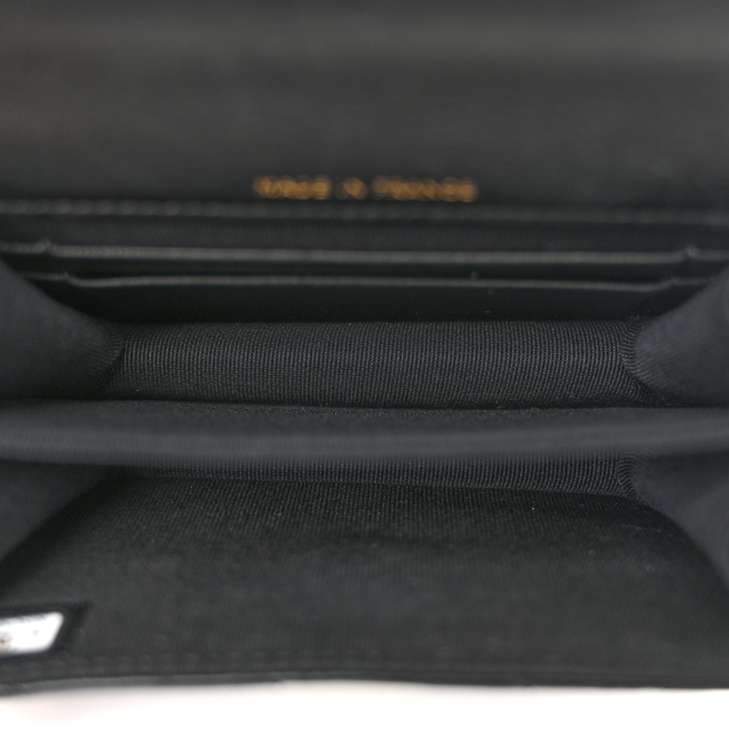 Lambskin Quilted Chain Top Handle Clutch With Chain Black