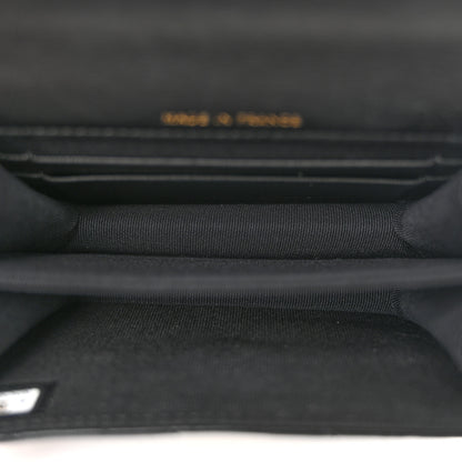 Chanel Lambskin Quilted Chain Top Handle Clutch With Chain Black 5 of 14