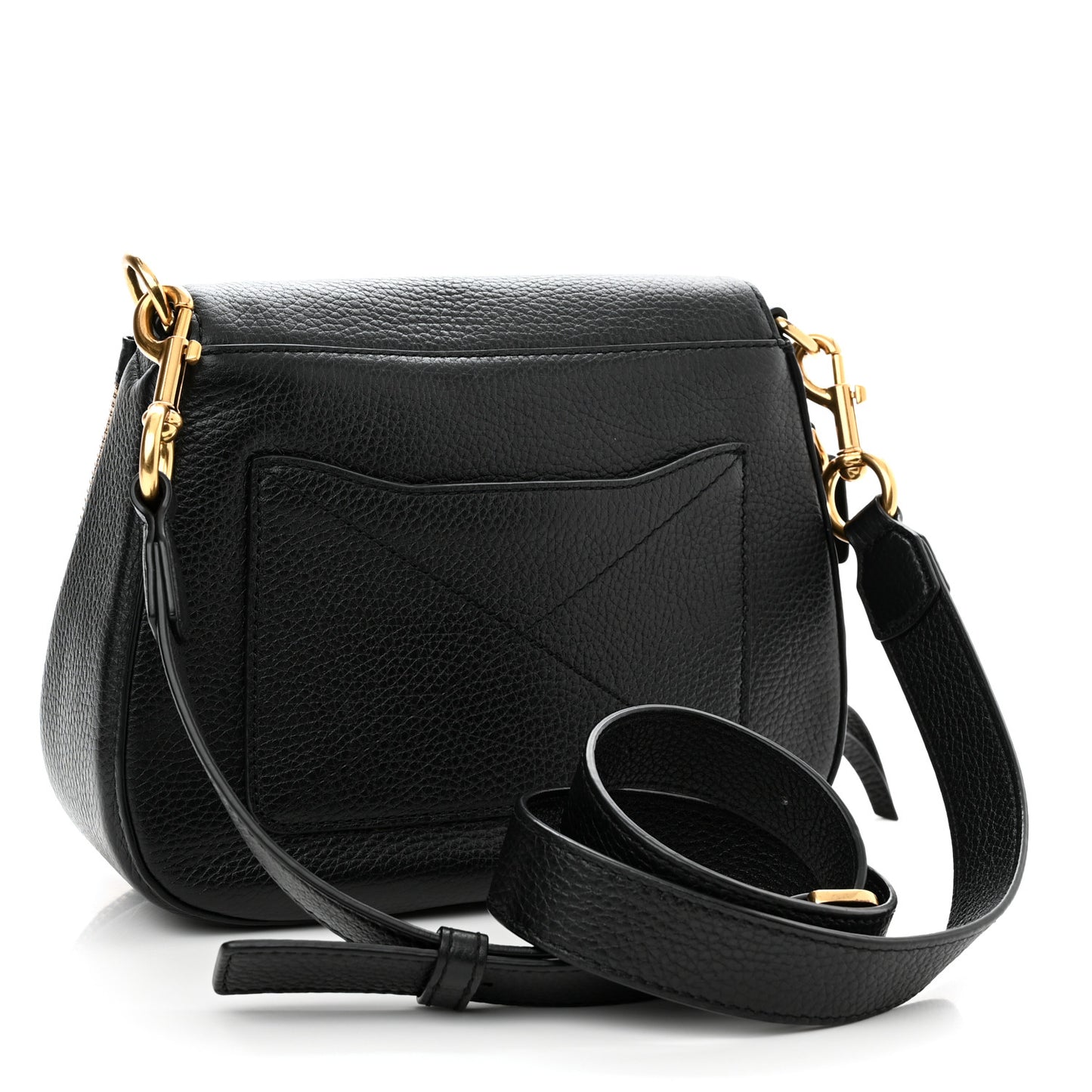 Pebbled Calfskin Recruit Nomad Crossbody Black