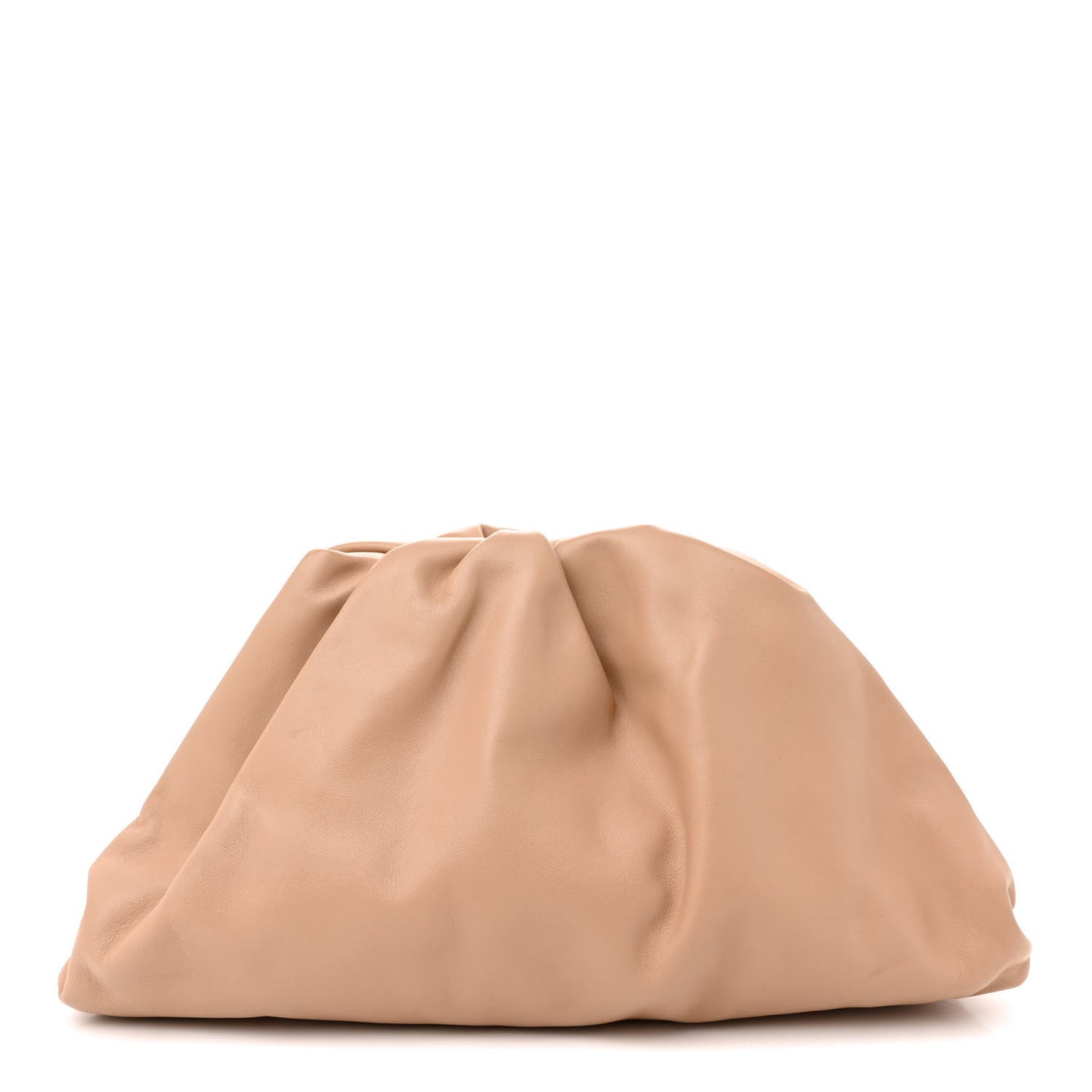 Smooth Butter Calf The Pouch Oversized Clutch Nude