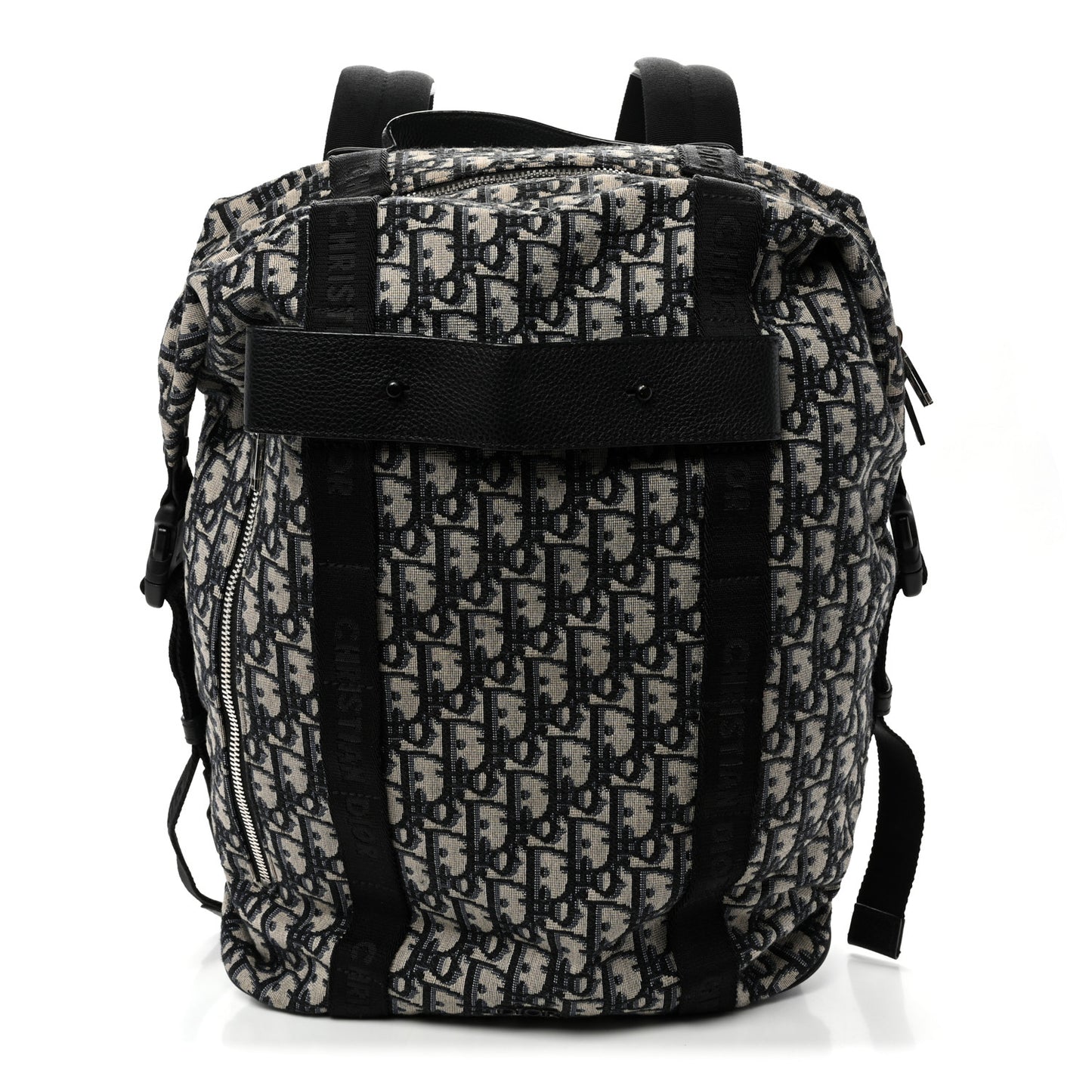 Oblique Calfskin Safari Backpack Navy Blue