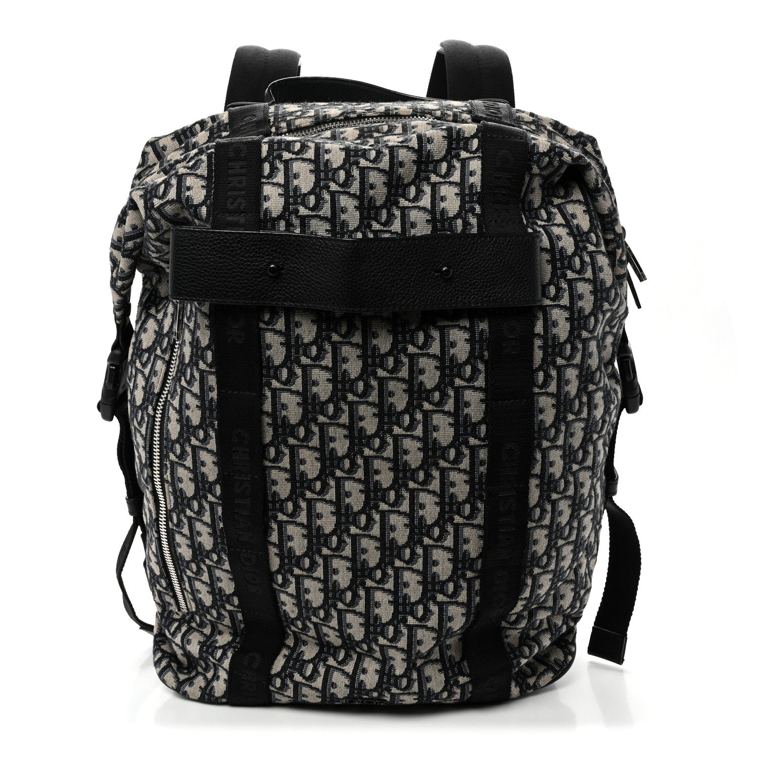 Christian Dior Oblique Calfskin Safari Backpack Navy Blue 1 of 11