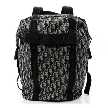 Christian Dior Oblique Calfskin Safari Backpack Navy Blue 1 of 11
