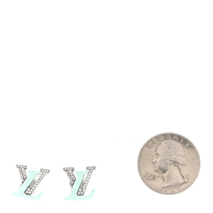 Louis Vuitton Crystal LV Iconic Sweety Earrings Blue 2 of 4
