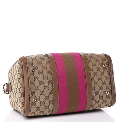 Gucci Monogram Vintage Web Medium Boston Maple Brown 4 of 18