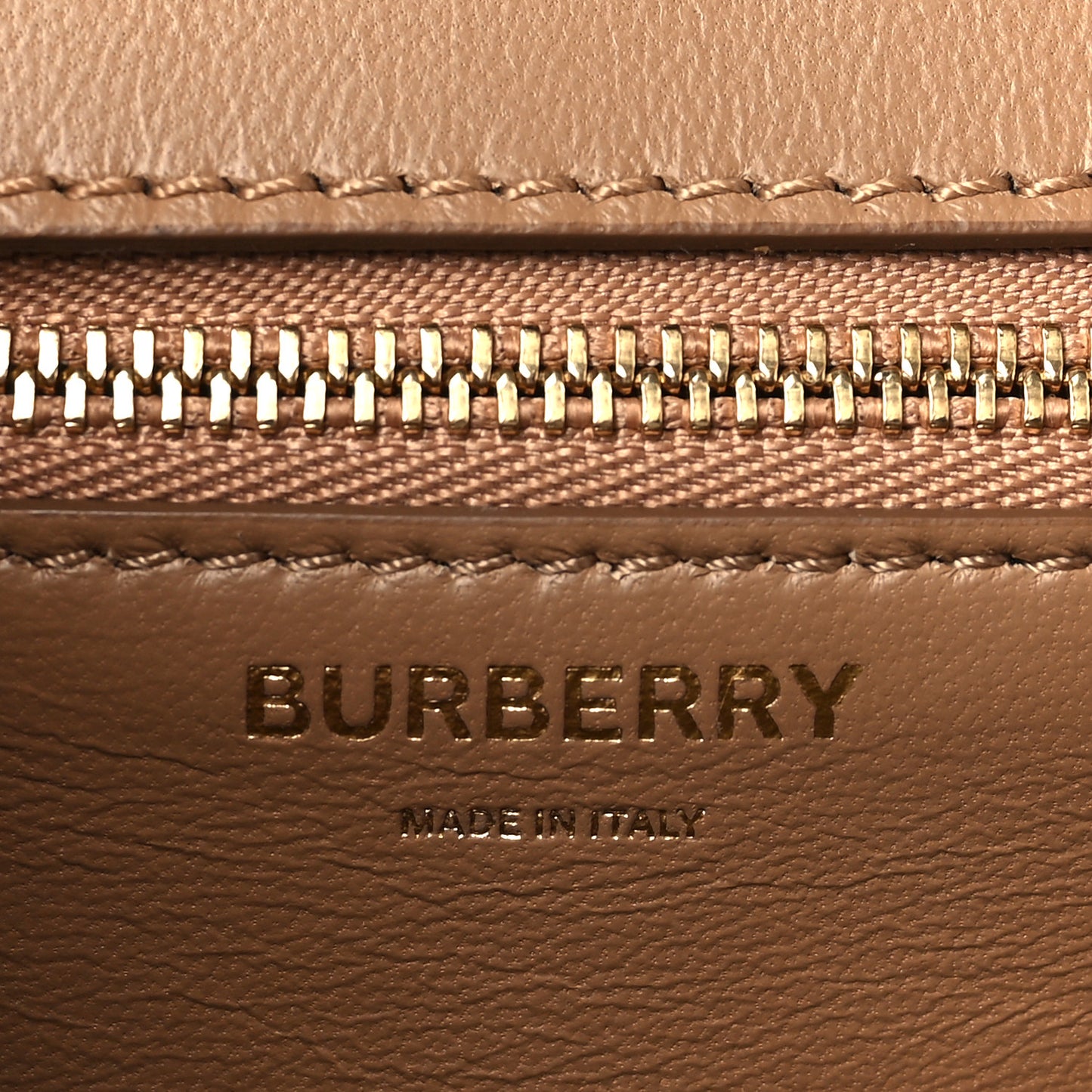 Calfskin Embossed Monogram Small TB Bag Light Camel