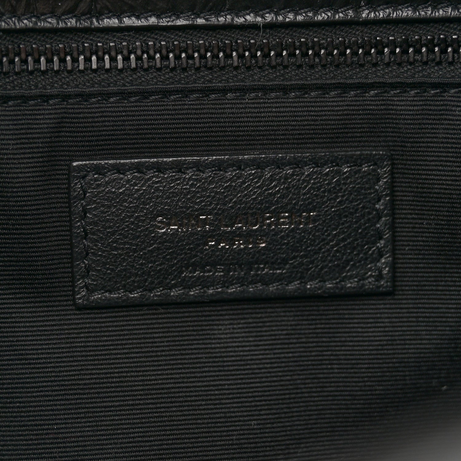 Saint Laurent Crocodile Embossed Lambskin Monogram Medium Niki Chain Satchel Black 6 of 11