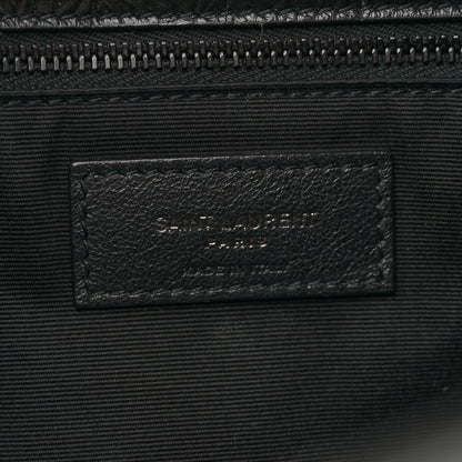 Saint Laurent Crocodile Embossed Lambskin Monogram Medium Niki Chain Satchel Black 6 of 11