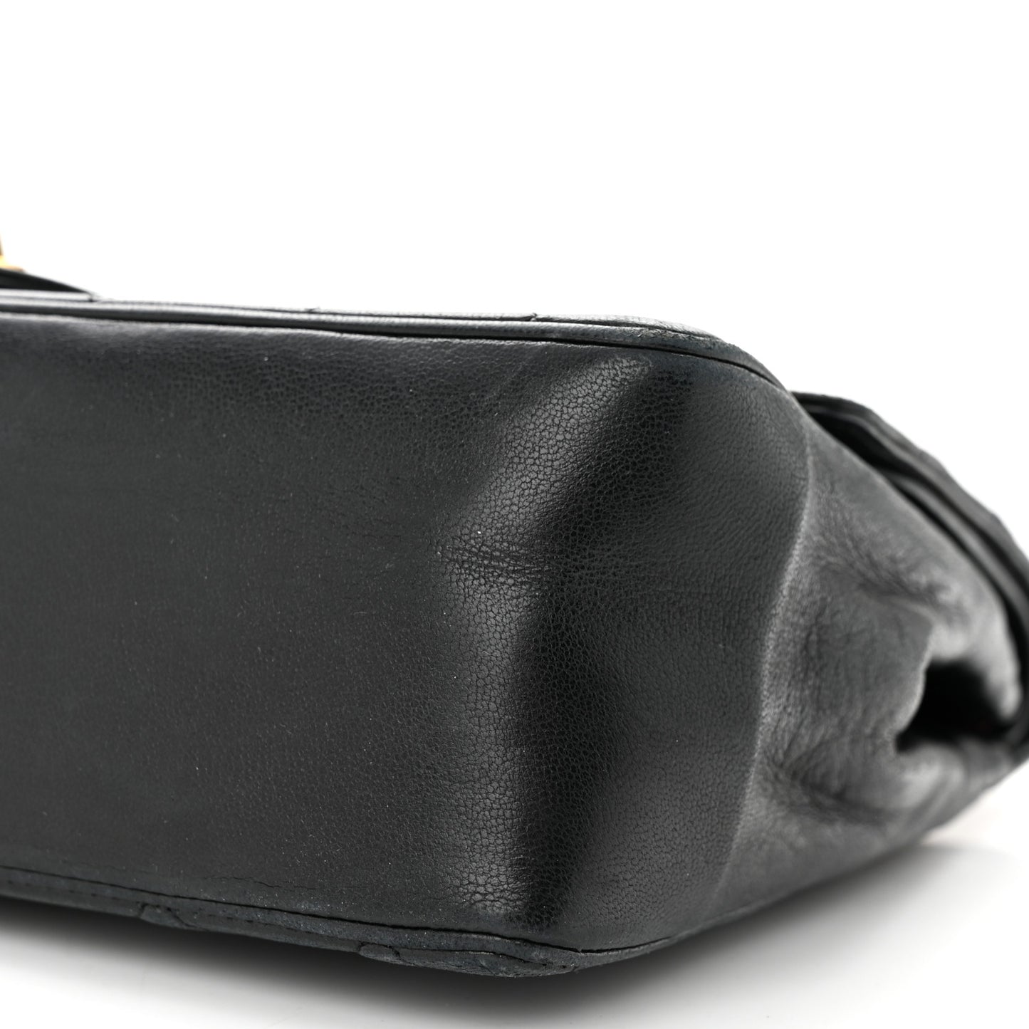 Lambskin Quilted Medium Double Flap Bijoux Chain Black
