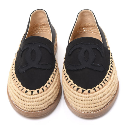 Chanel Satin Grosgrain Espadrilles 37 Black 3 of 9