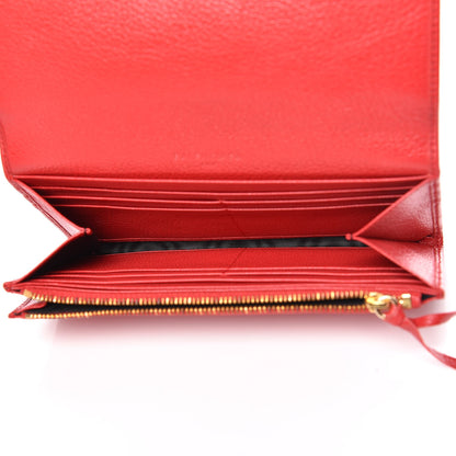 Balenciaga Chevre Gold Metallic Edge Hardware Money Wallet Rouge Grenade 5 of 8